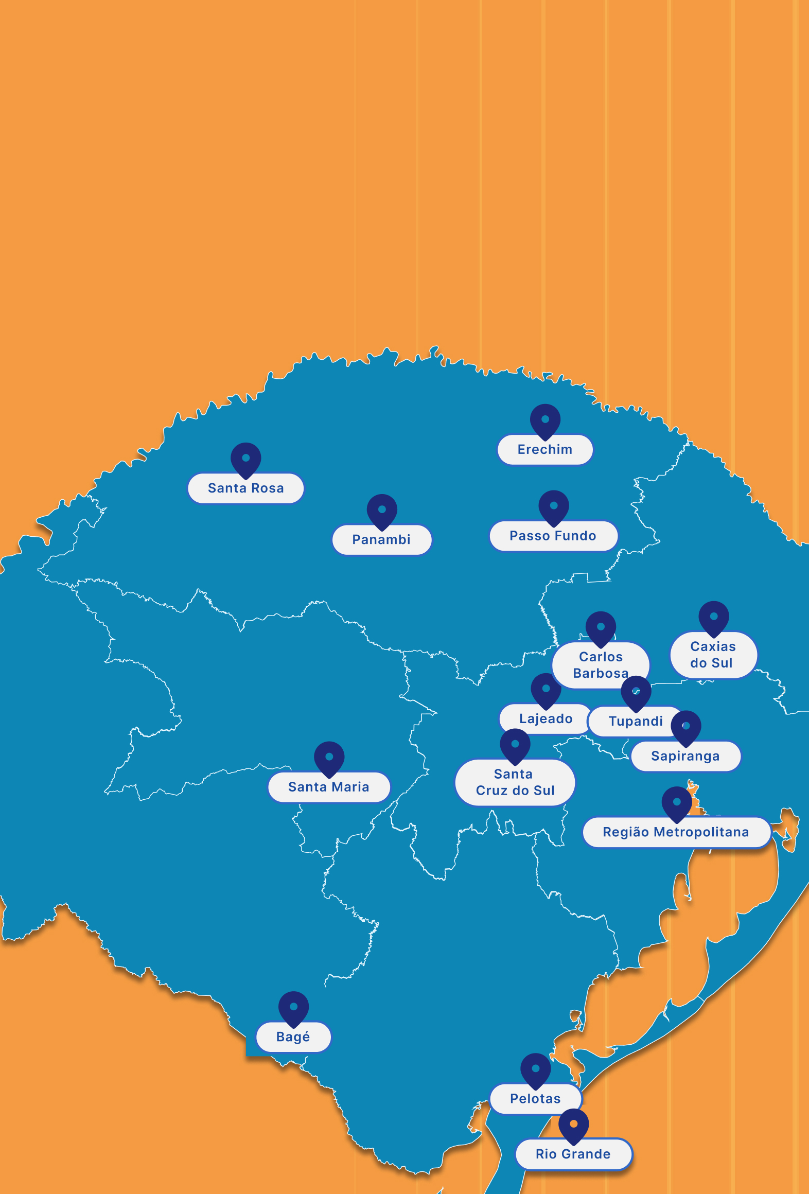 <b>A corrida acontece<br> por todo RS</b>